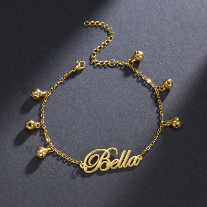Personalised Bell Name Bracelet Custom Bracelet Gifts For Her-Jessemade AU