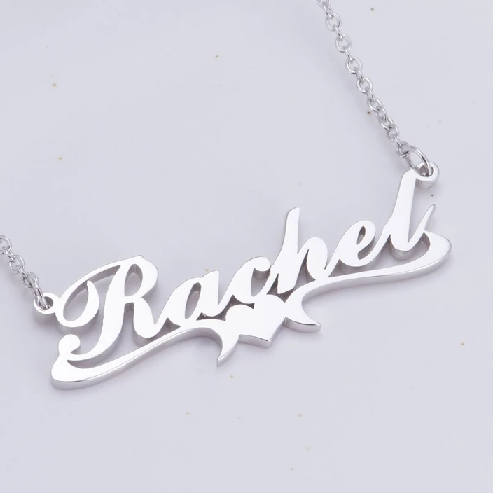 Personalised Heart Necklace Custom 1 Name Necklace Gift For Women-Jessemade AU