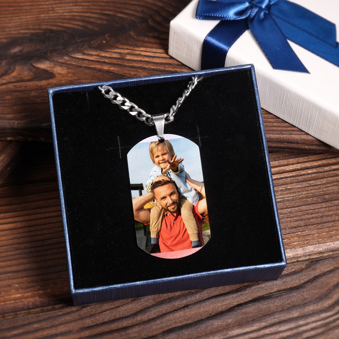 Personalised Photo Necklace Customised Cuba's Necklace Gifts For Him-Jessemade AU