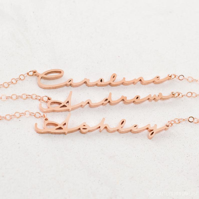 Personalised Necklace Custom 1 Name Necklace Gift For Her-Jessemade AU