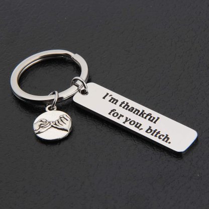 Friendship Keychain I'm Thankful For You Keychain Funny Gifts for Bestie-Jessemade AU
