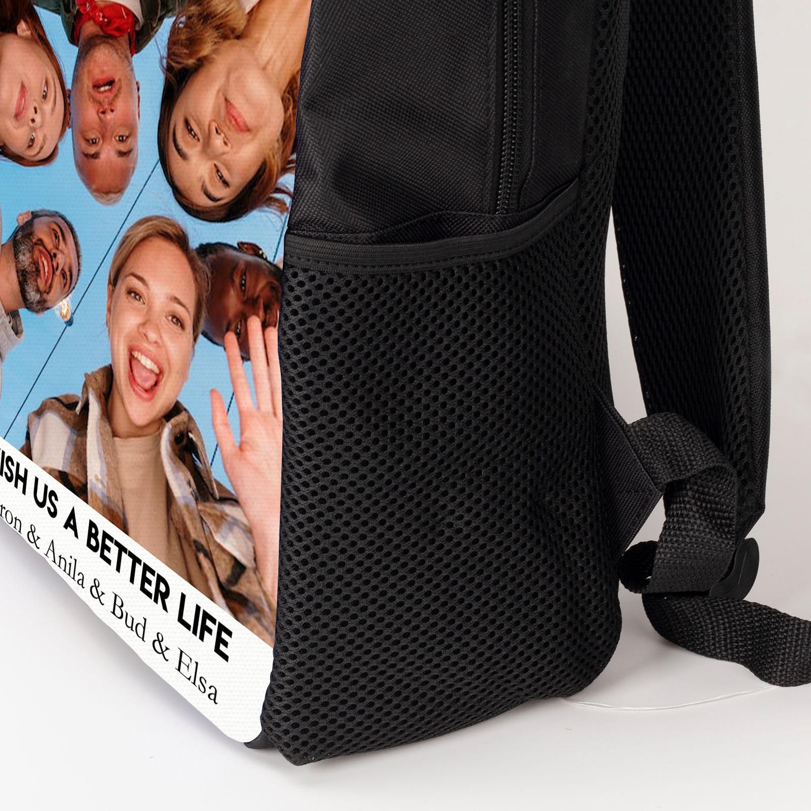 Personalised Photo and names Backpack Photo Print School Bag With Text Gifts for Kids-Jessemade AU
