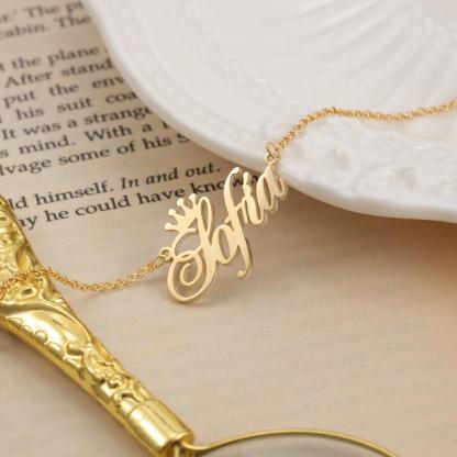 Personalised Necklace Custom 1 Name Necklace Gift For Women-Jessemade AU