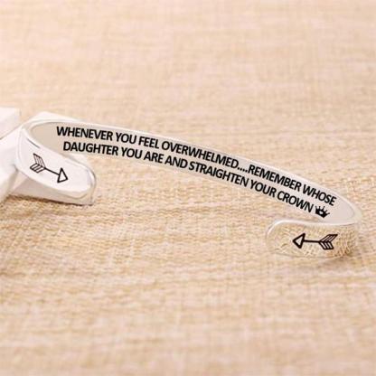 Whenever You Feel Overwhelmed, Personalised Cuff Bangle Bracelet Gifts For Daughter-Jessemade AU