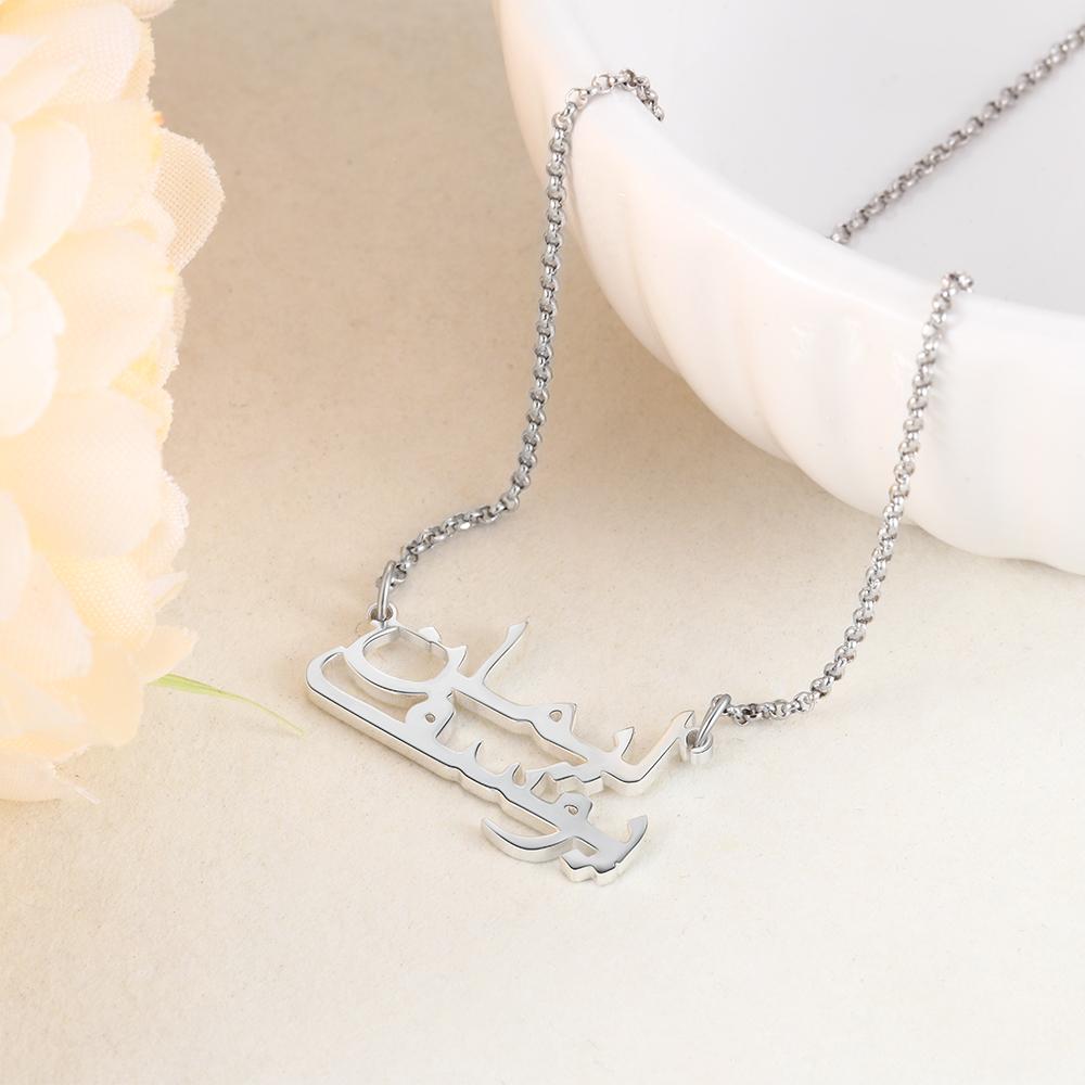 Personalised Arabic Necklace Custom 2 Names Necklace Gift For Women-Jessemade AU