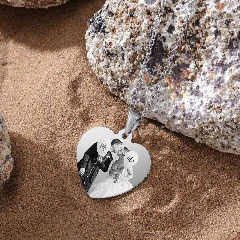 Personalised Heart Necklace Custom Photo Necklace Gifts For Her-Jessemade AU