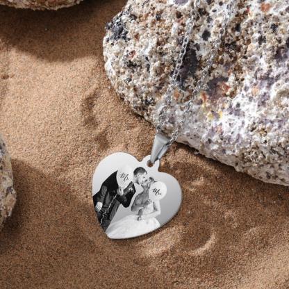 Personalised Heart Necklace Custom Photo Necklace Gifts For Her-Jessemade AU