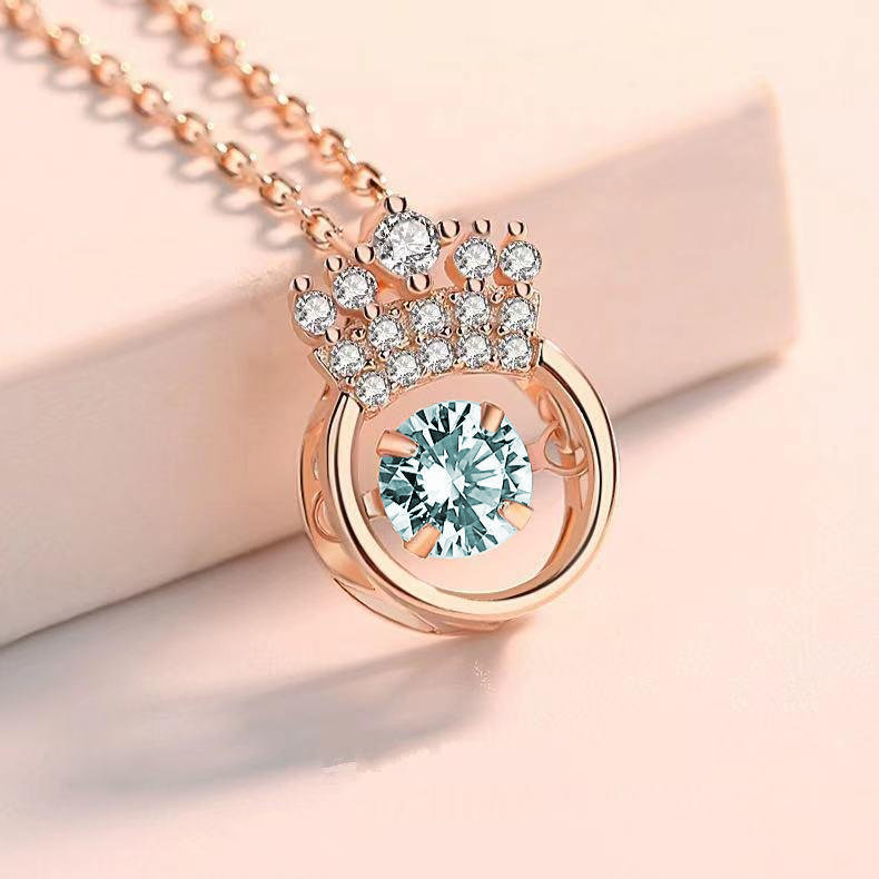Crown Birthstone Dance Necklace Gifts For Her-Jessemade AU