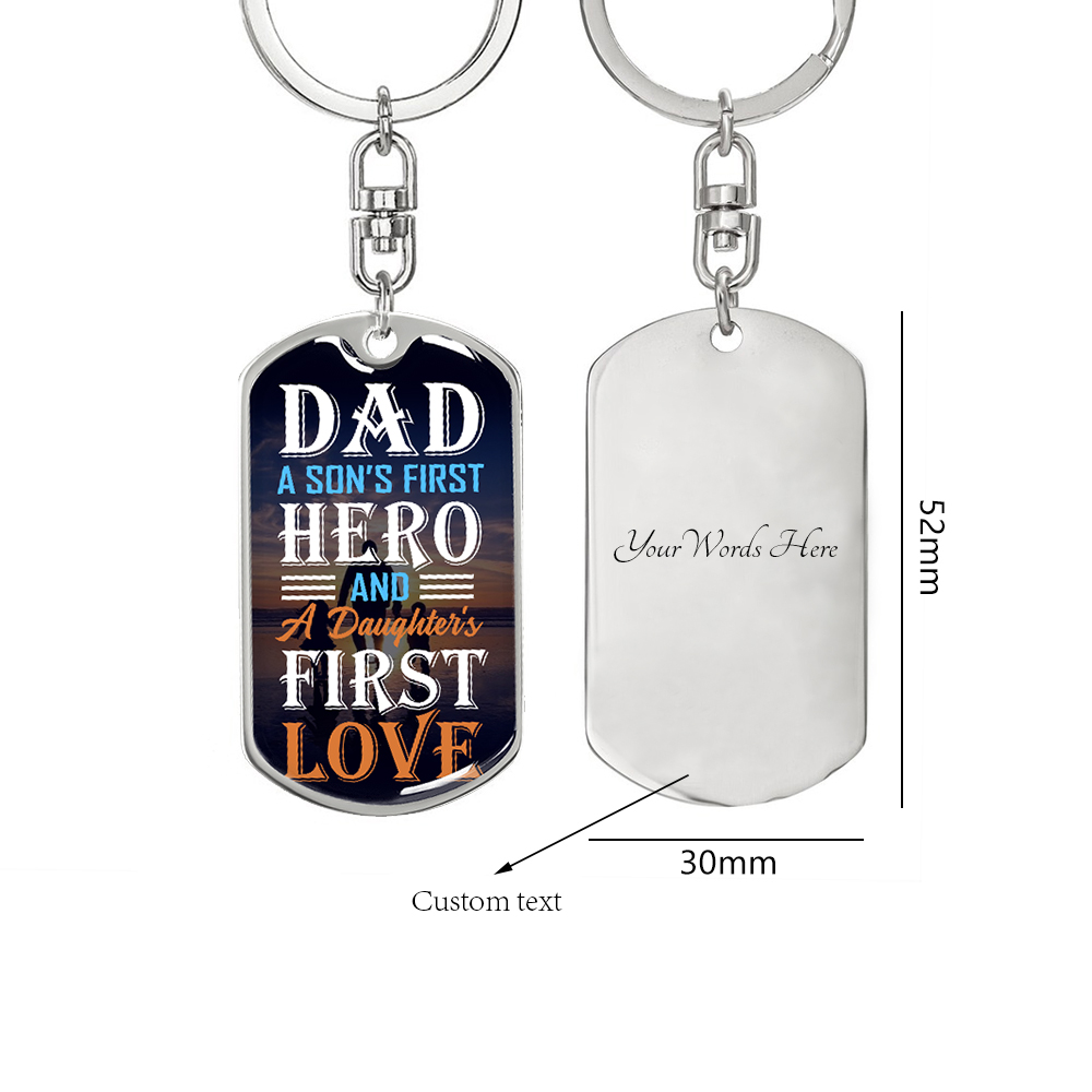 Personalised Message Keychain Custom Text Keyring for Him-Jessemade AU