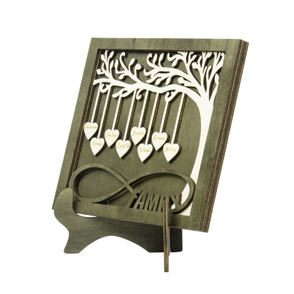 Custom Family Tree Sign with 8 Names Wooden Keepsake Gifts-Jessemade AU