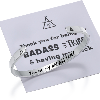 Personalised Silver Colour Women's Bracelet With 1 Text-Jessemade AU