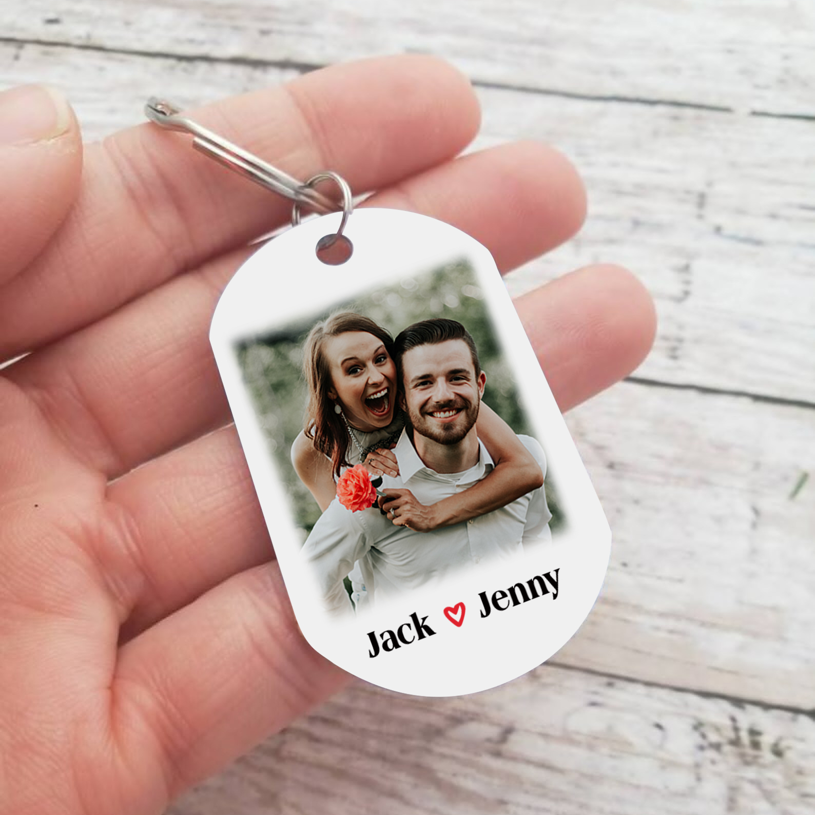 Personalised Couple Photo Keychain Customised 2 Names Keyring Valentine's Day Gifts - Drive Safe, Wherever You Go, Come Home To Me-Jessemade AU