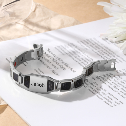 To My Dad Personalised Men Bracelet Custom Name Bracelet for Father-Jessemade AU