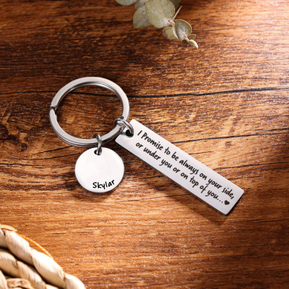 Personalised Name Promise Keychain Always on Your Side Key Ring for Couple-Jessemade AU