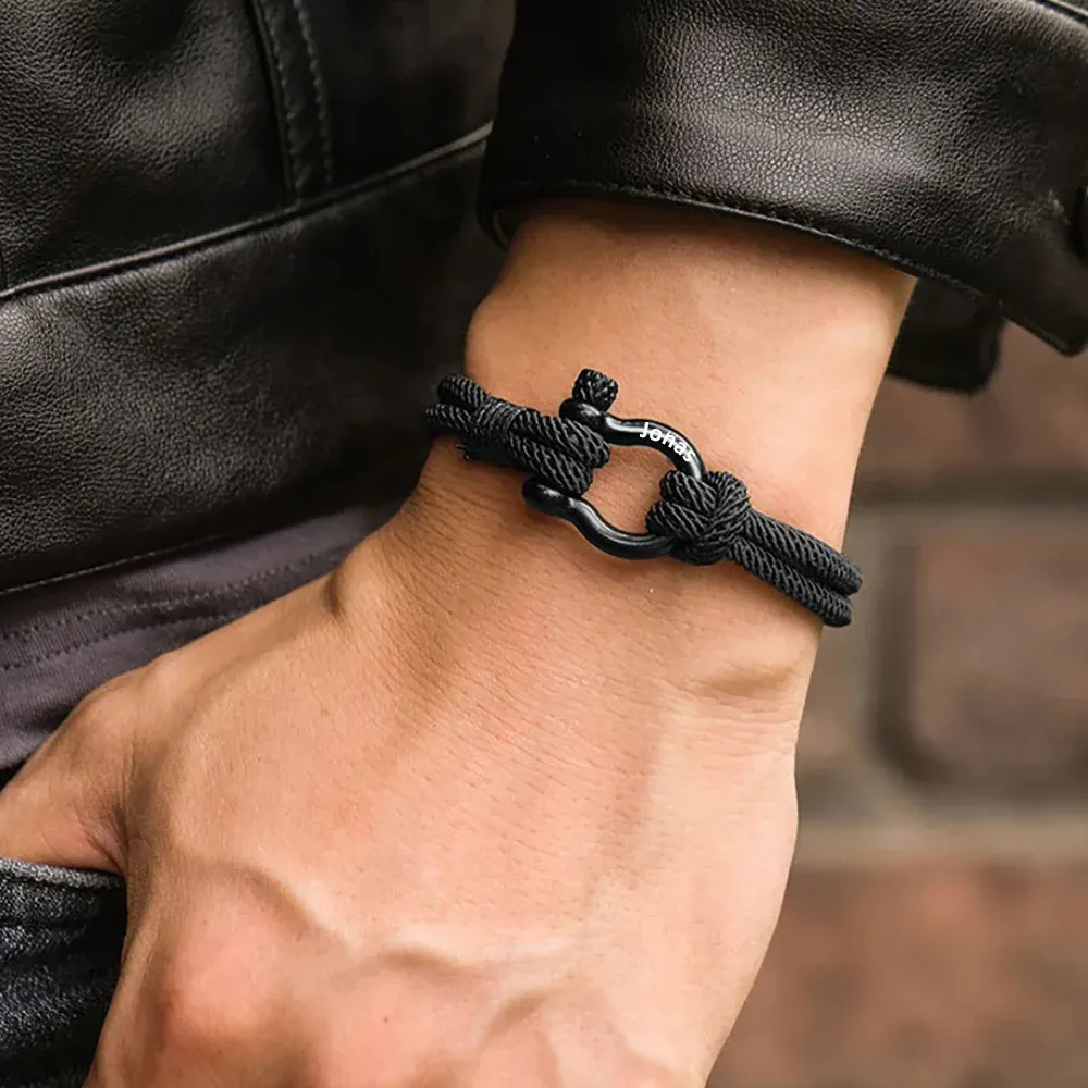 To My Son Personalised Name Love Knot Bracelet "Love You Forever" Nautical Bracelet for Son-Jessemade AU