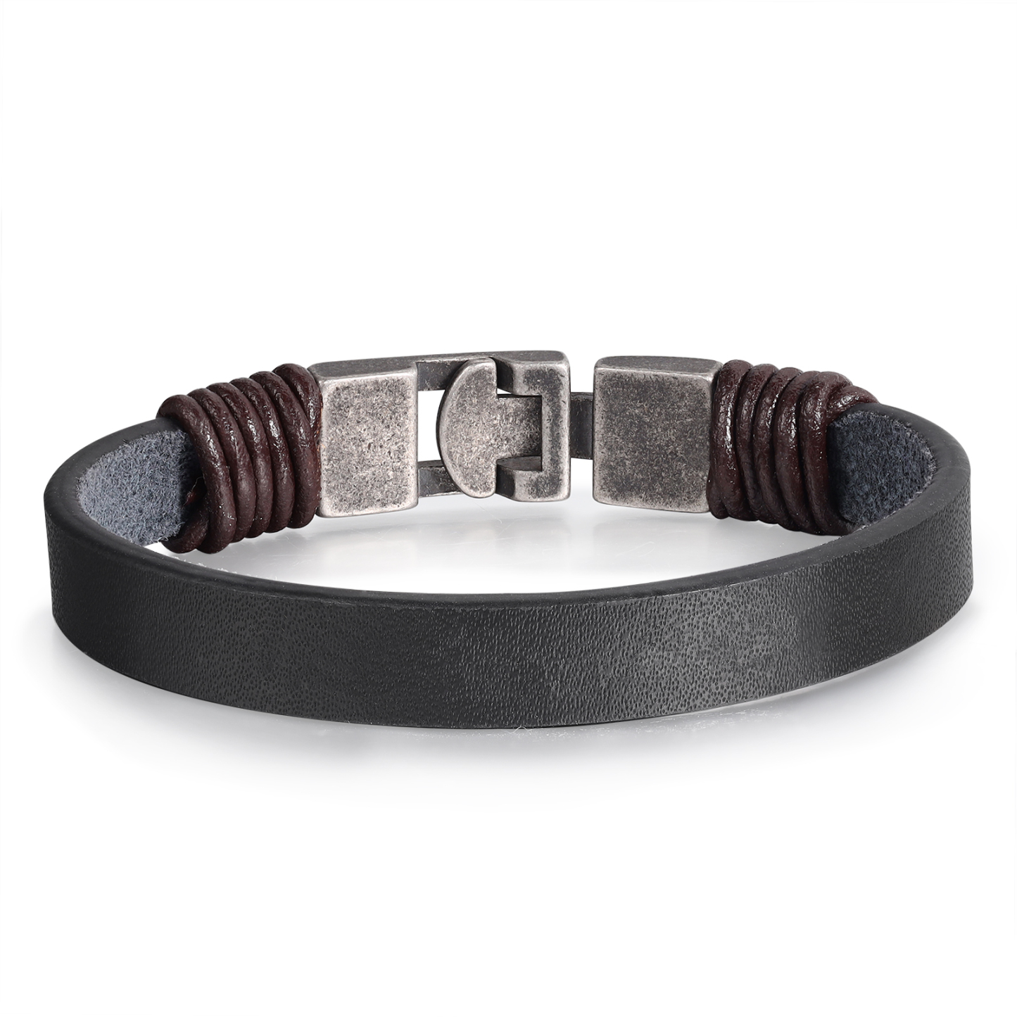 Vintage Men's Leather Bracelet Engraved Text Bracelet Personalised Gift for Him-Jessemade AU