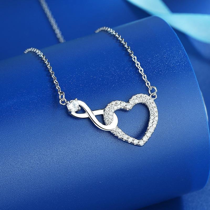 To My Mother/Daughter, Infinite Love Heart Necklace Gifts for Her-Jessemade AU