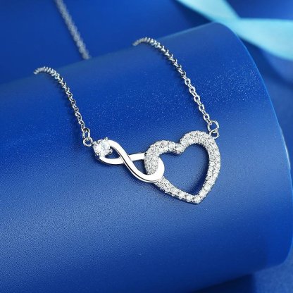 To My Mother/Daughter, Infinite Love Heart Necklace Gifts for Her-Jessemade AU
