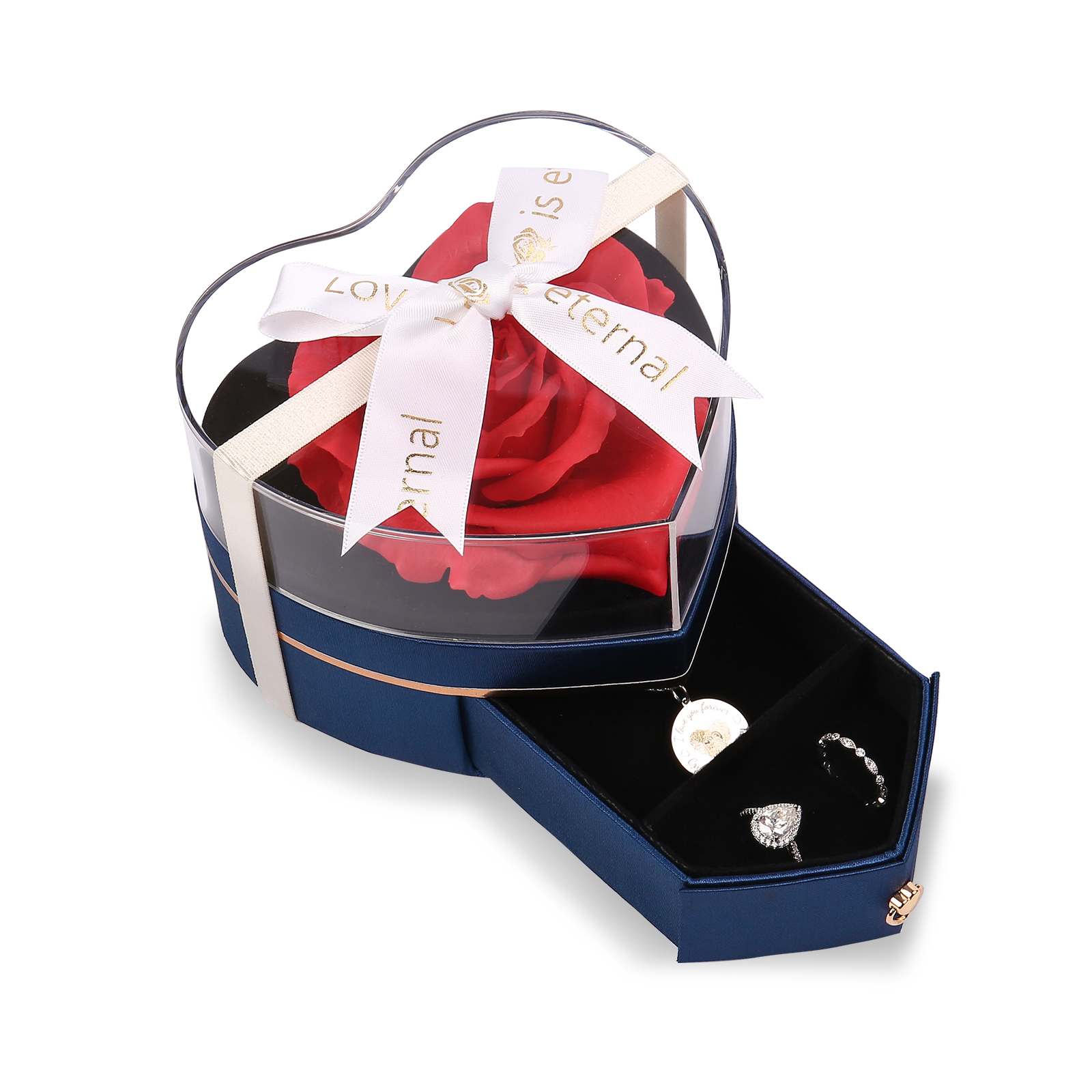 Rose Exquisite Jewelry Box Storage Box Valentine's Day Gift Packaging Box-Jessemade AU