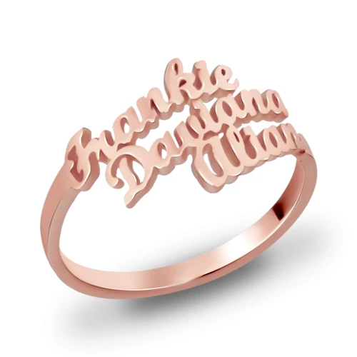 Personalised Ring Custom 3 Names Ring GIFT For Women-Jessemade AU