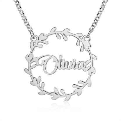 Christmas Wreath Name Necklace Personalised 1-4 Name Necklaces-Jessemade AU