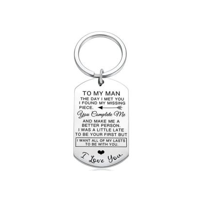Couple Keychain Stainless Steel Keychain Valentine's Day Anniversary Gift for Couples-Jessemade AU