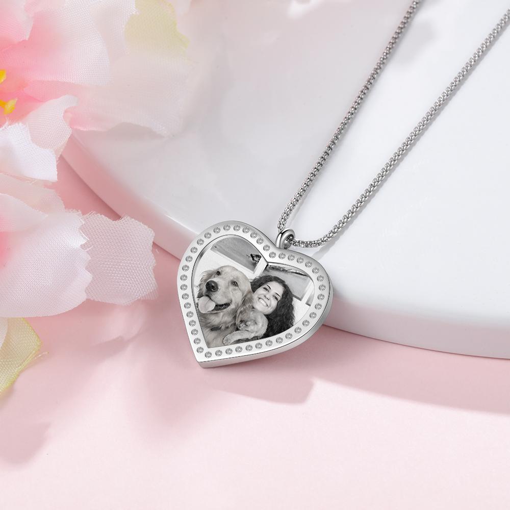 Personalised Heart Photo Necklace Custom Picture Necklace Gifts For Her-Jessemade AU