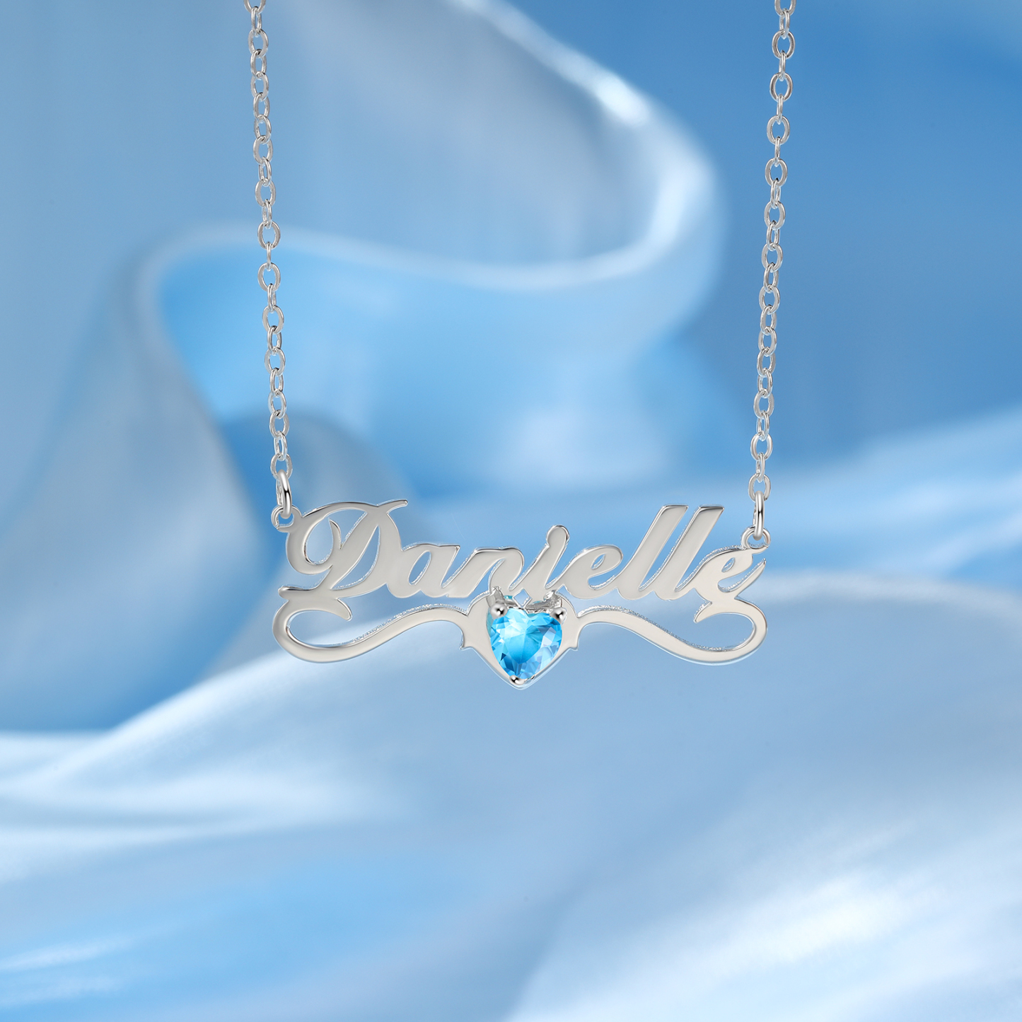 Personalised Women's Necklace Customised Name & Birthstone Necklace Birthday Gift for Her-Jessemade AU