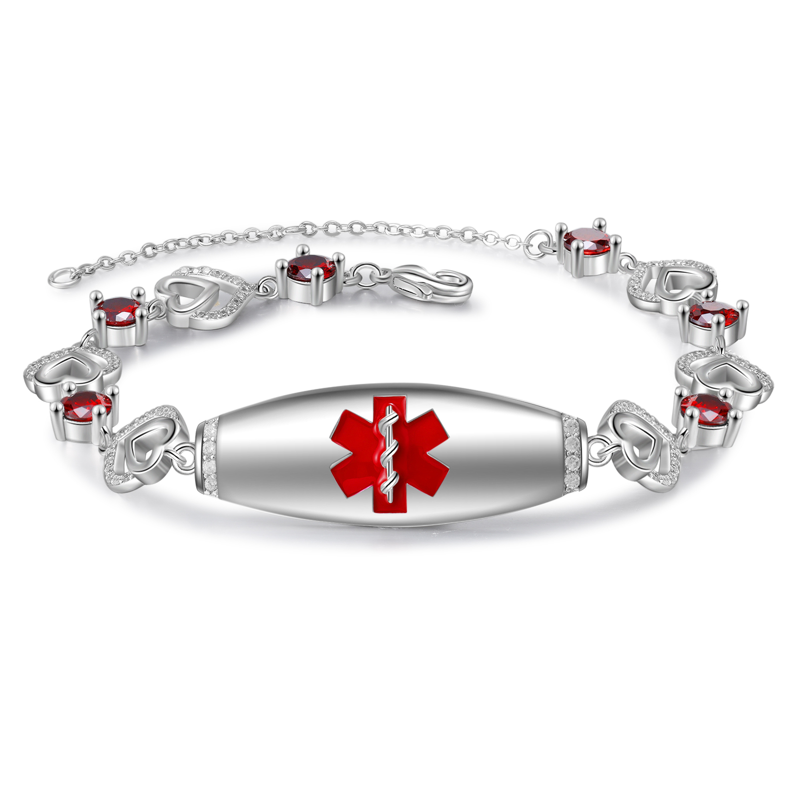 Medical ID Bracelet Personalised Women's Alert Bracelet Engraving Message For Her-Jessemade AU