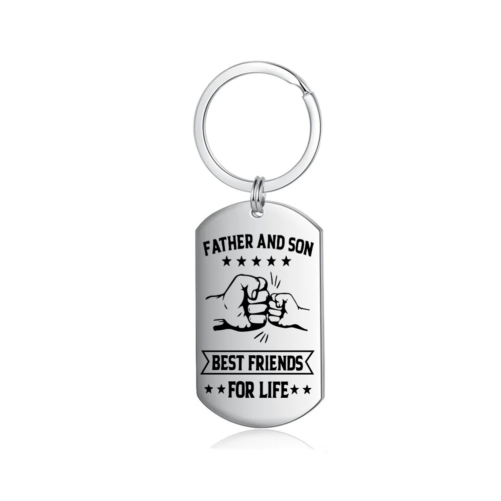 Personalised Father and Son Photo Keychain Best Friends In Life Father Keyring-Jessemade AU
