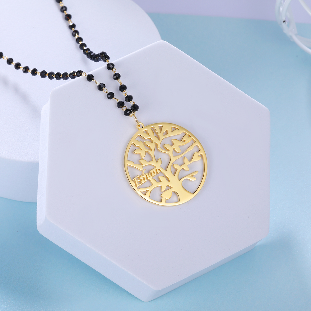 Personalised Family Tree Necklace Custom 1 Name Necklace Gift For Mother-Jessemade AU