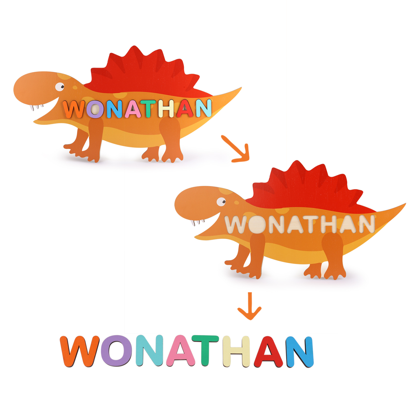 Customised Kid's Wooden Name Puzzle Toy for Toddlers Early Learning Child Toy-Jessemade AU