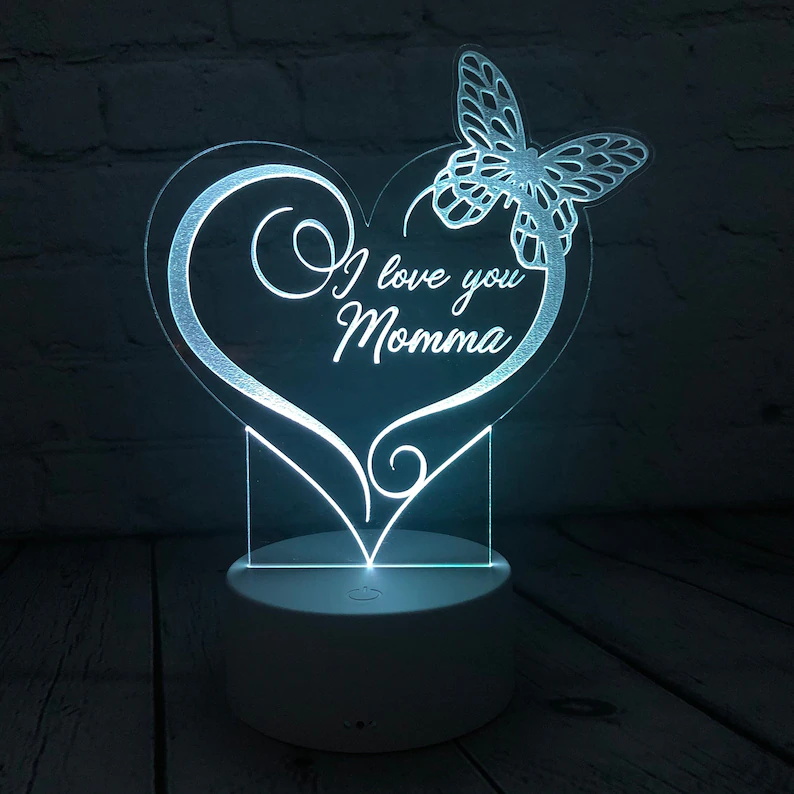 Personalised Butterfly Home Decoration Lamp With Custom Name Night Light Kid's Bedroom Decor Children's LED Light-Jessemade AU