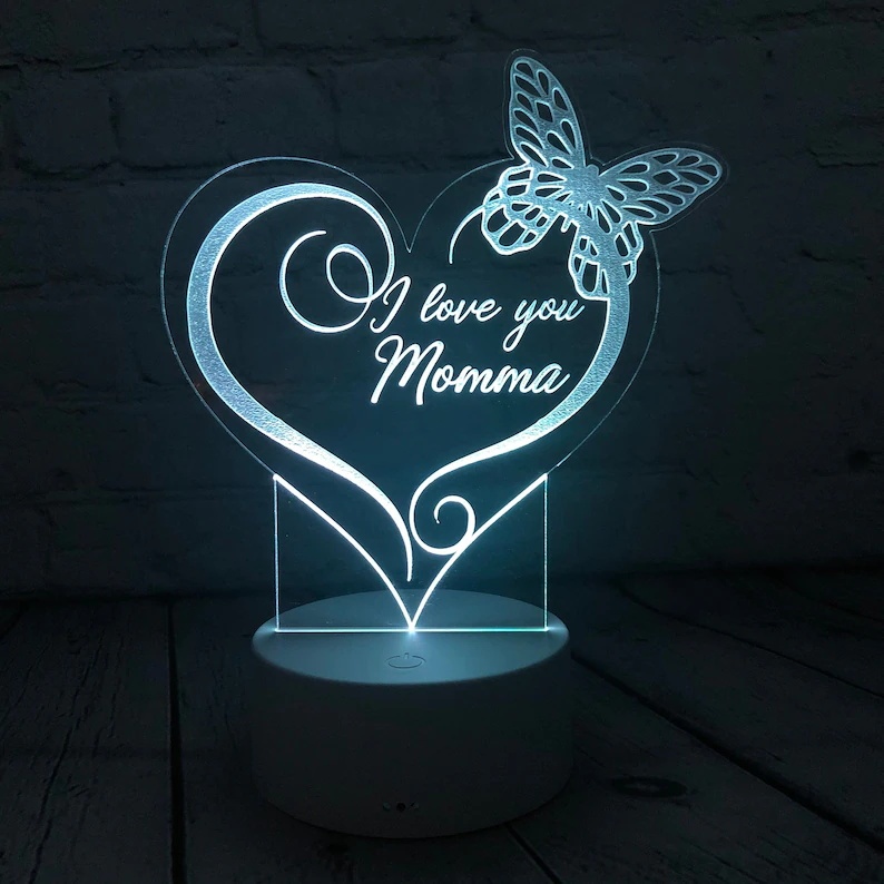 Personalised Butterfly Home Decoration Lamp With Custom Name Night Light Kid's Bedroom Decor Children's LED Light-Jessemade AU