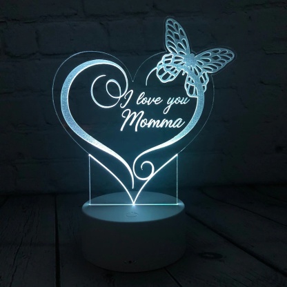Personalised Butterfly Home Decoration Lamp With Custom Name Night Light Kid's Bedroom Decor Children's LED Light-Jessemade AU