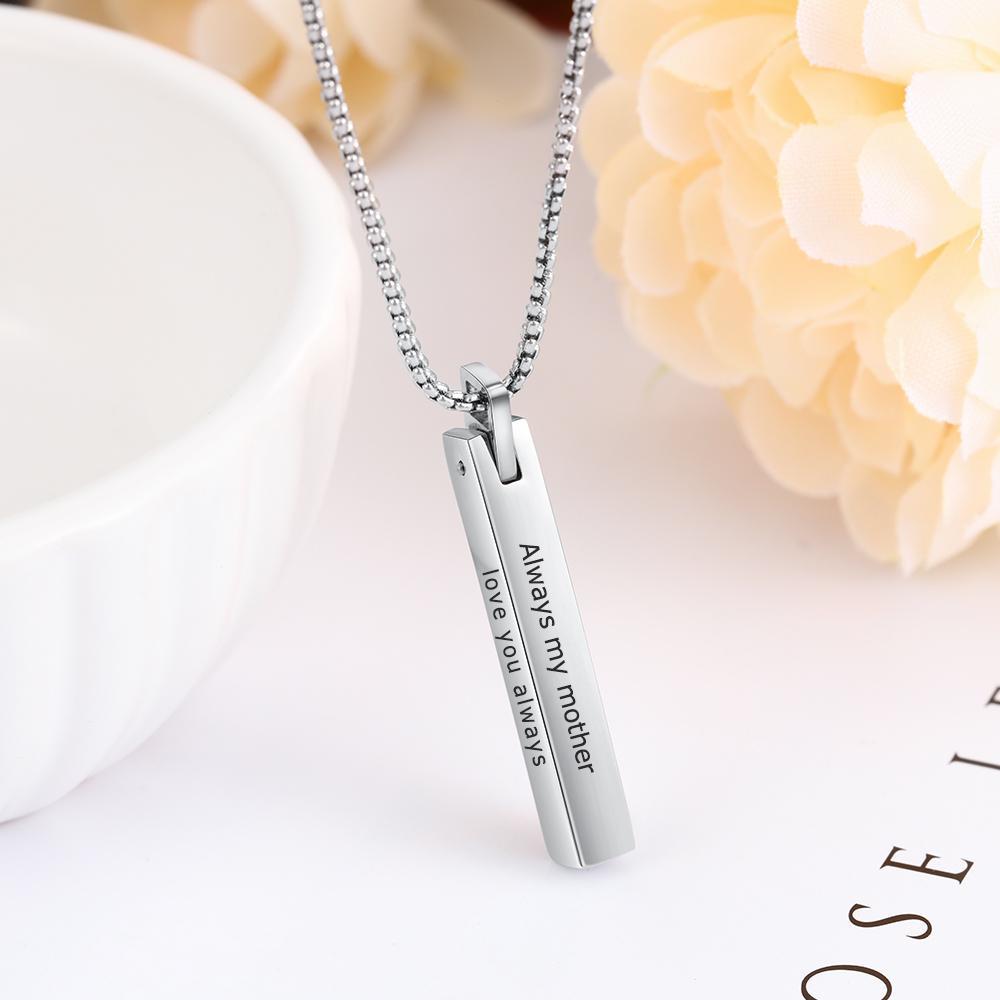 Personalised Initial Vertical Bar Necklace-Jessemade AU