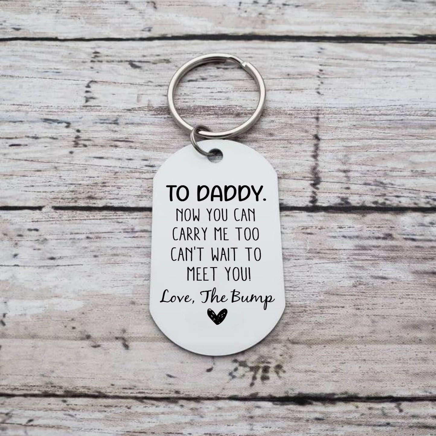 Personalised Photo Keychain Gifts For Daddy/Mommy/Mummy - Now You Can Carry Me Too. Can't Wait To Meet You!-Jessemade AU