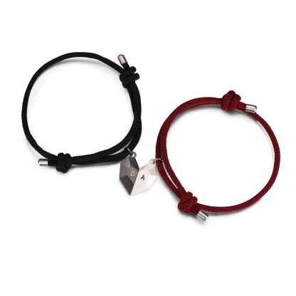 Personalised Two Souls One Heart Bracelet Magnetic Bracelet Set for Couple-Jessemade AU