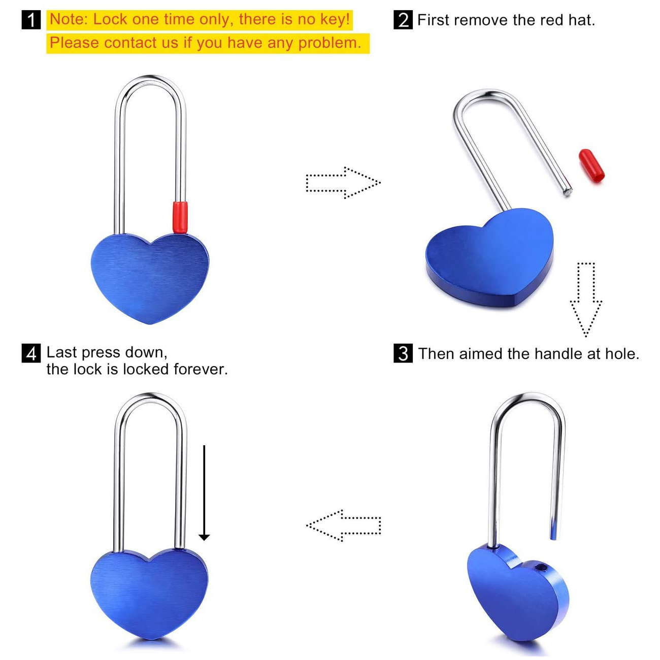 Personalised Love Lock Engraved Love Lock Custom Names Padlocks Gifts For Couple-Jessemade AU