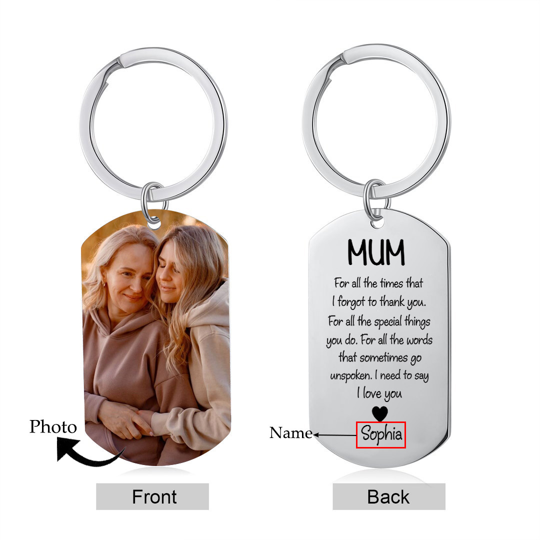 Personalised Photo Keychain Gifts for Mum-For All The Times That I Forgot To Thank You-Jessemade AU