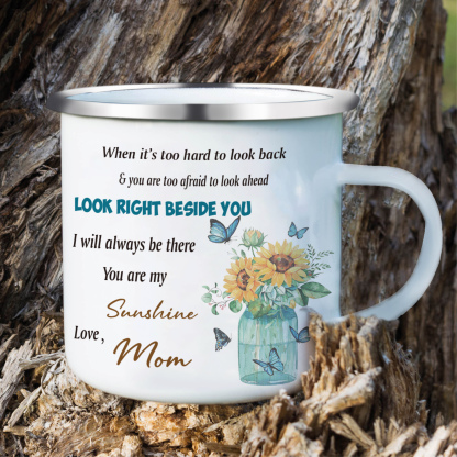 To My Daughter Enamel Mug Mom to Daughter Sunflowers Cup - Never Forget That I Love You-Jessemade AU