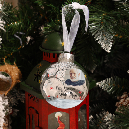Memorial Ball Feather Ornaments Custom Photo Christmas Hanging Ornament - I'm Always With You-Jessemade AU