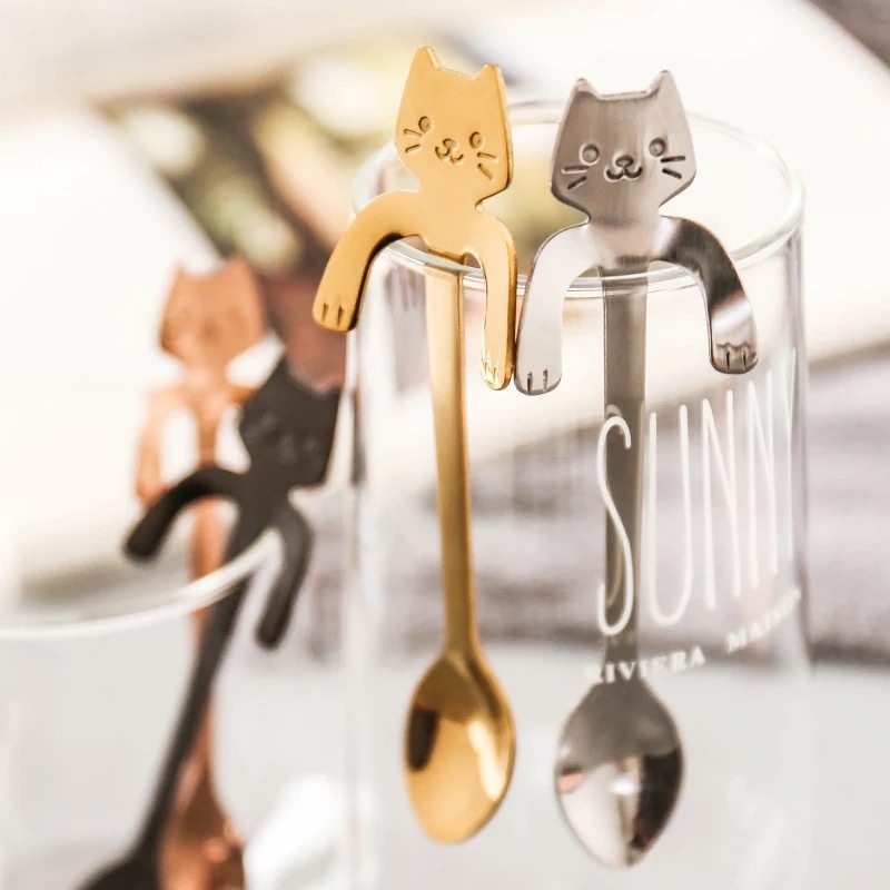 Cat Spoon Stainless Steel Spoon Cute Family Gifts-Jessemade AU