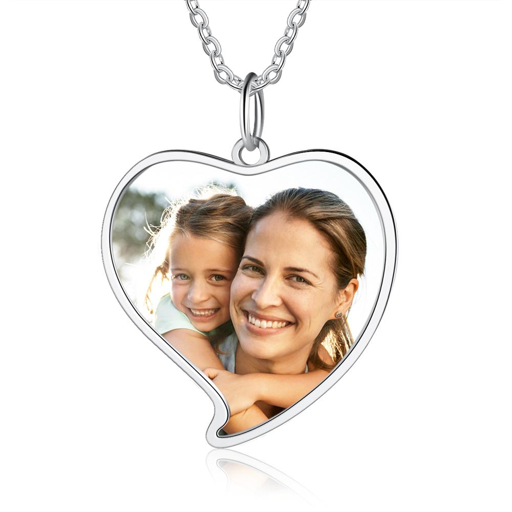 Personalised Heart Photo Necklace Custom Picture Necklace Gifts For Her-Jessemade AU