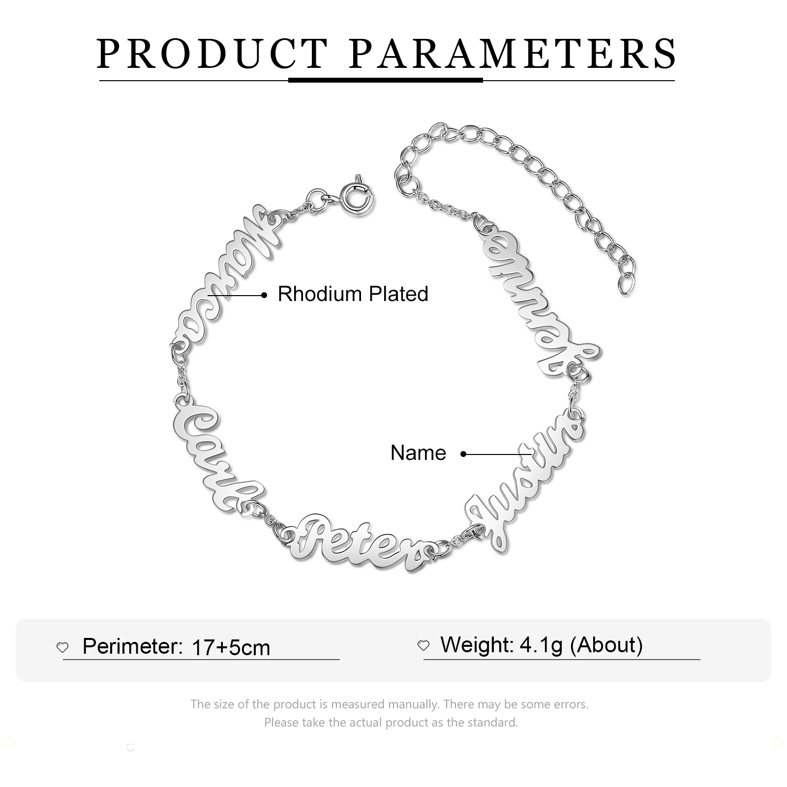 Personalised Family Name Women's Bracelet For Mother Custom 5 Names Bracelet For Her-Jessemade AU