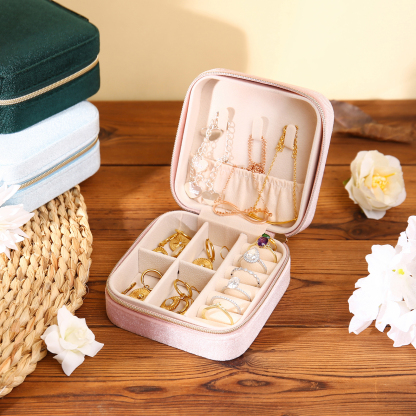 Jewelry Storage Box Blue/Pink/Green/White Travel Jewelry Box Gifts for Ladies Girls-Jessemade AU