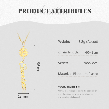 Mother's Day Gifts Personalised Sunflower Necklace Custom Name Necklace Gift for Her | Jessemade-Jessemade AU
