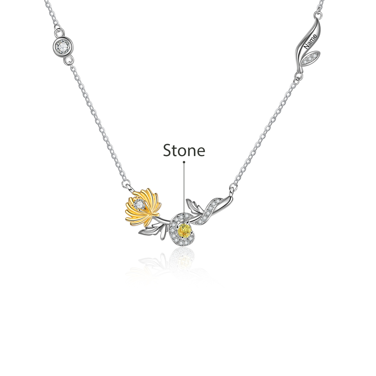 Personalised November Birthflower Necklace With Birthstone Best Gift For Her-Jessemade AU