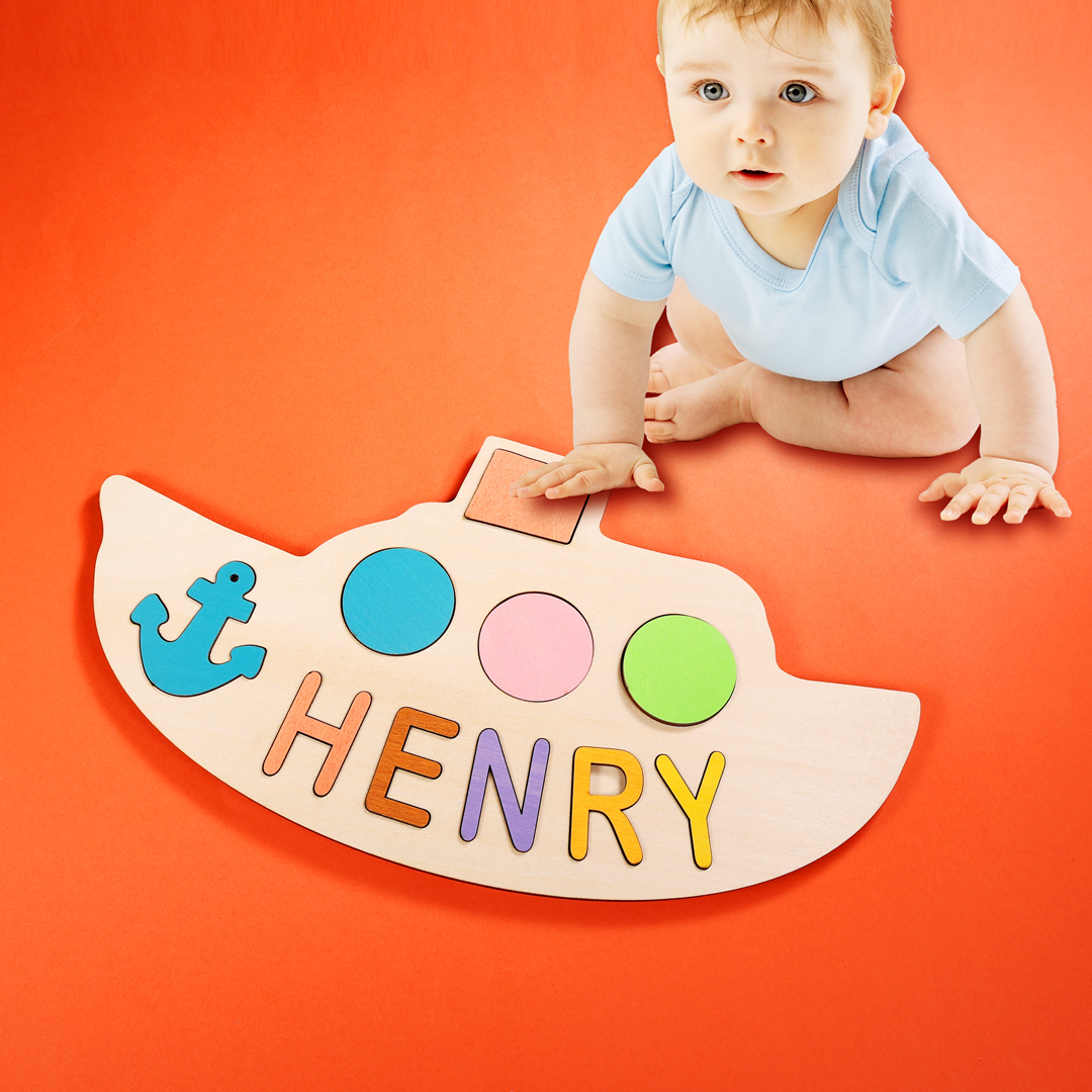 Personalised Kid's Wooden Name Alphabet Puzzle Toy for Toddlers Early Learning Child Toy-Jessemade AU