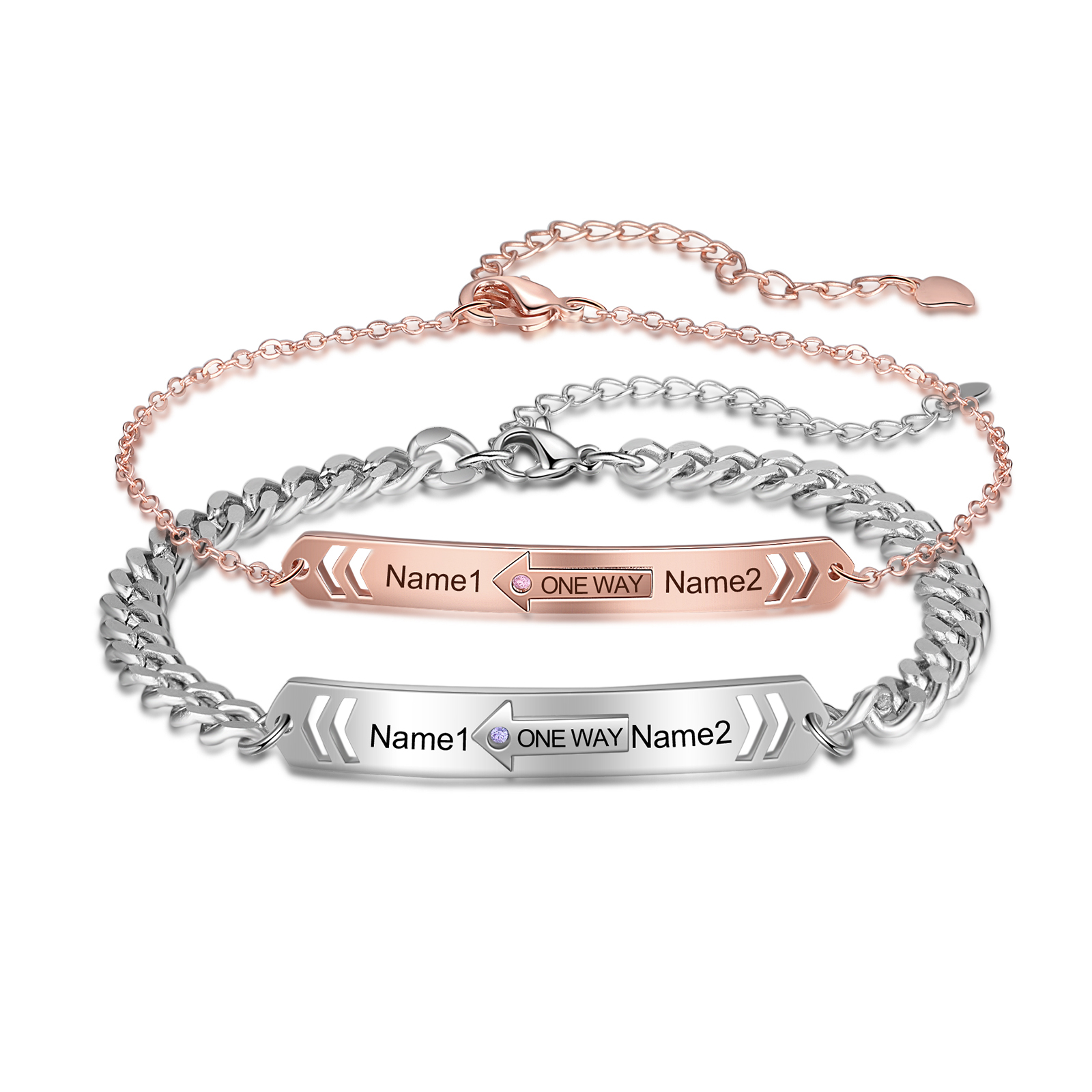 Personalised Matching Braided Couple Bracelets Custom Names Bracelets Valentine's Day Gifts for Couple-Jessemade AU